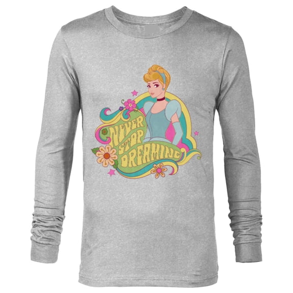 Disney Princess Cinderella Never Stop Dreaming - Long Sleeve T-Shirt for Men - Customized-Athletic Heather