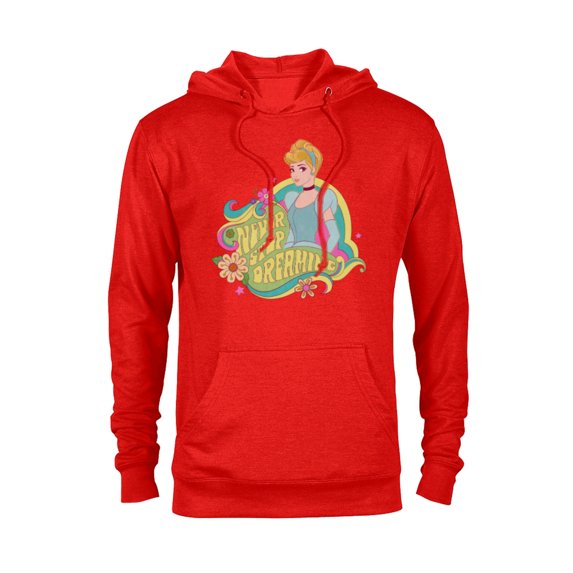 Disney Princess Cinderella Never Stop Dreaming - Pullover Hoodie for Adults - Customized-Red