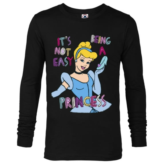 Disney Princess Cinderella Not Easy Being a Princess T-Shirt - Long Sleeve T-Shirt for Men - Customized-Black