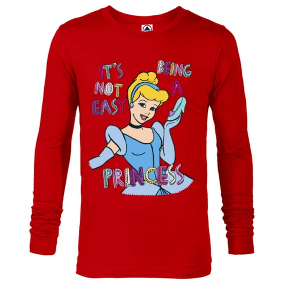 Disney Princess Cinderella Not Easy Being a Princess T-Shirt - Long Sleeve T-Shirt for Men - Customized-New Red