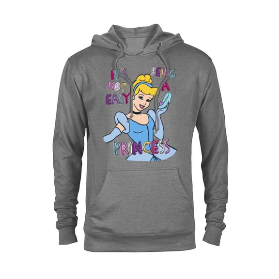 Disney Princess Cinderella Not Easy Being a Princess T-Shirt - Pullover Hoodie for Adults - Customized-Graphite Heather