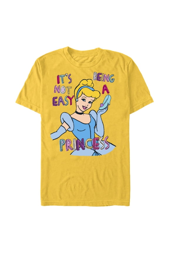 Princess Cinderella Not Easy Being a Princess T-Shirt- Short Sleeve Blended T-Shirt for Adults - Customized-Putty Snow Heather