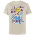 thumbnail image 1 of Disney Princess Cinderella Not Easy Being a Princess T-Shirt - Short Sleeve Cotton T-Shirt for Adults - Customized-Natural, 1 of 5