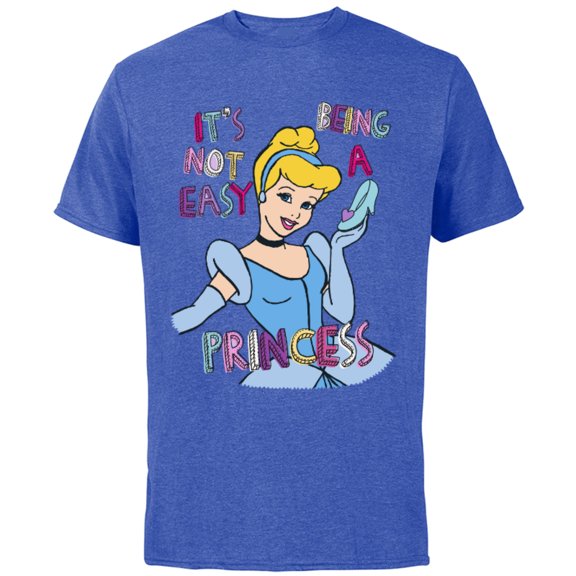 Disney Princess Cinderella Not Easy Being a Princess T-Shirt - Short Sleeve Cotton T-Shirt for Adults - Customized-Royal Heather