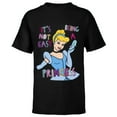 thumbnail image 1 of Disney Princess Cinderella Not Easy Being a Princess T-Shirt - Short Sleeve T-Shirt for Kids - Customized-Black, 1 of 5