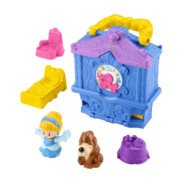 Disney Princess Cinderella On-the-Go Playset for Toddler Pretend Play, 2 Figures