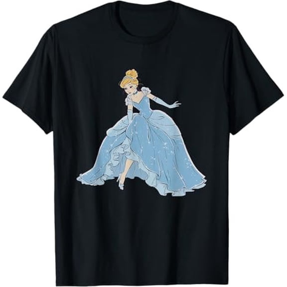Disney Princess Cinderella Once Upon A Time Midnight Clock Tower T-shirt