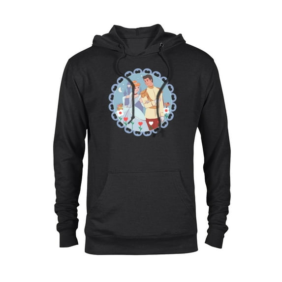 Disney Princess Cinderella & Prince Charming Valentine’s Day - Pullover Hoodie for Adults - Customized-Black