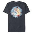 thumbnail image 1 of Disney Princess Cinderella & Prince Charming Valentine’s Day - Short Sleeve Blended T-Shirt for Adults - Customized-Navy Heather, 1 of 5