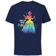 thumbnail image 1 of Disney Princess Cinderella Rainbow Turn Up Your Magic- Short Sleeve Cotton T-Shirt for Adults - Customized-Athletic Navy, 1 of 5