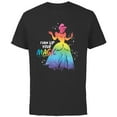 thumbnail image 1 of Disney Princess Cinderella Rainbow Turn Up Your Magic- Short Sleeve Cotton T-Shirt for Adults - Customized-Black, 1 of 5