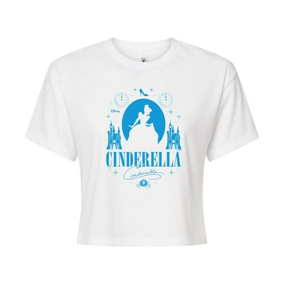 Disney Princess - Cinderella Silhouette - Junior's Cropped T-Shirt