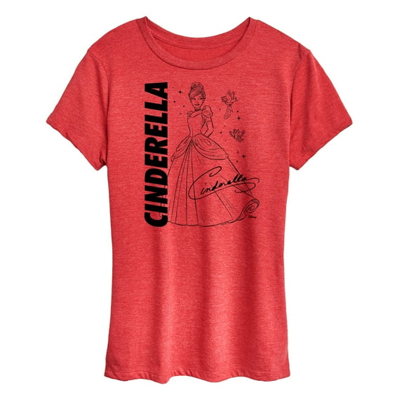 Disney Princess - Cinderella Sketch - Women's Short Sleeve Graphic T-Shirt