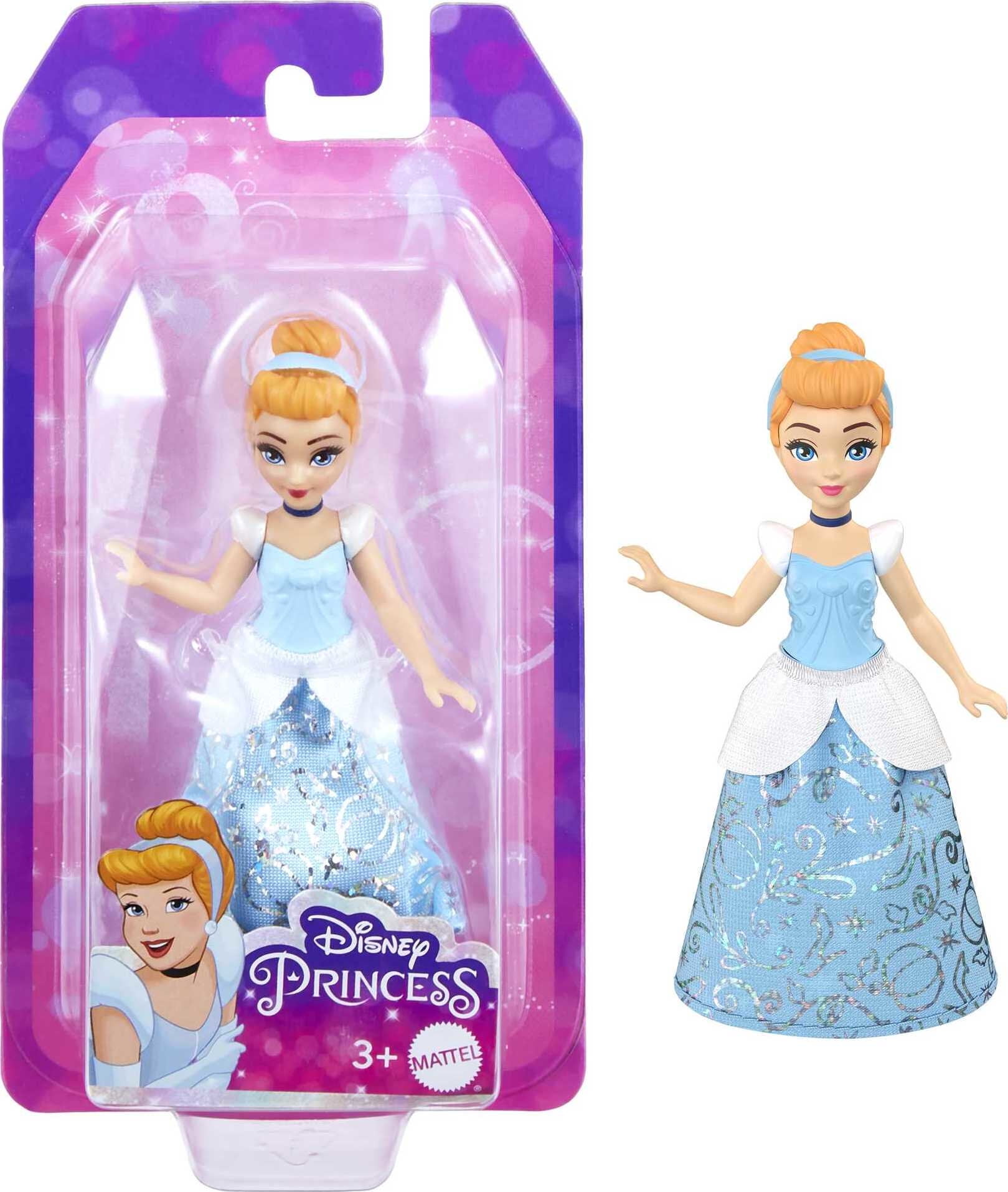 Disney Princess Petite Mini Cinderella Doll, Blonde Hair & Blue Eyes