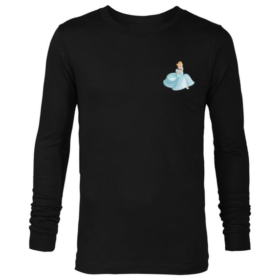 Disney Princess Cinderella Small Print - Long Sleeve T-Shirt for Men - Customized-Black