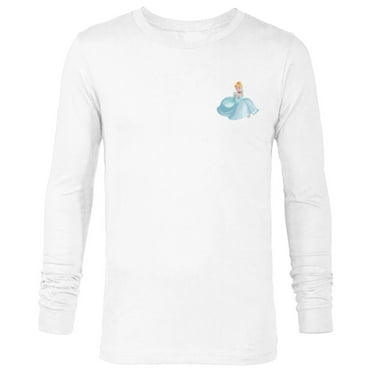 Disney Princess Cinderella Small Print - Long Sleeve T-Shirt for Men - Customized-White