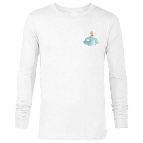 Disney Princess Cinderella Small Print - Long Sleeve T-Shirt for Men - Customized-White