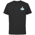 thumbnail image 1 of Disney Princess Cinderella Small Print - Short Sleeve Cotton T-Shirt for Adults - Customized-Black, 1 of 5