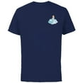 thumbnail image 1 of Disney Princess Cinderella Small Print - Short Sleeve Cotton T-Shirt for Adults - Customized-Navy, 1 of 5