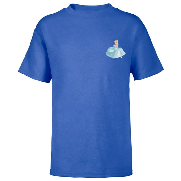 Disney Princess Cinderella Small Print - Short Sleeve T-Shirt for Kids - Customized-Royal