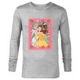 thumbnail image 1 of Disney Princess Cinderella Tiana Belle Valentine Day Friends - Long Sleeve T-Shirt for Men - Customized-Athletic Heather, 1 of 5