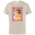 thumbnail image 1 of Disney Princess Cinderella Tiana Belle Valentine Day Friends - Short Sleeve Cotton T-Shirt for Adults - Customized-Natural, 1 of 5