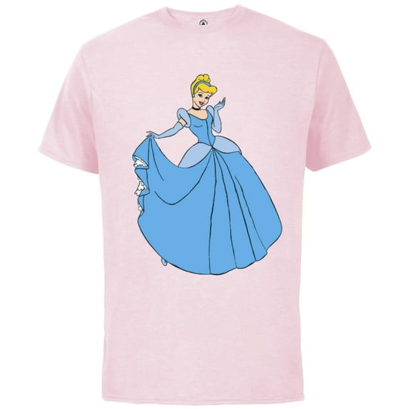 Disney Princess Cinderella in Ballgown Classic T-Shirt - Short Sleeve Cotton T-Shirt for Adults - Customized-Soft Pink