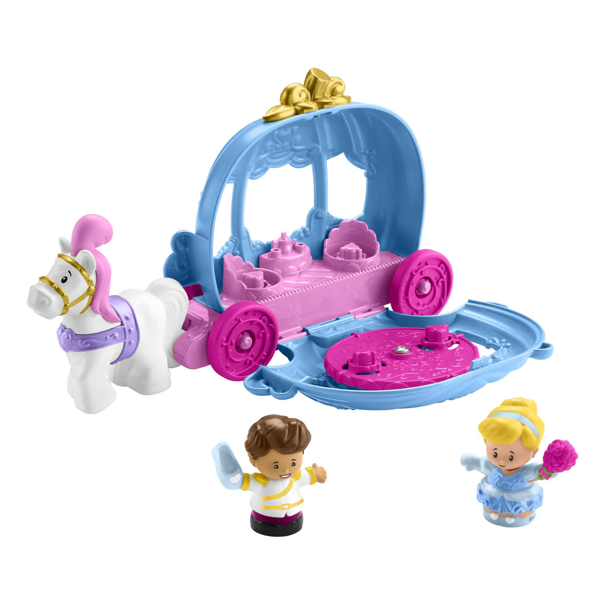 Disney Princess Cinderellas Dancing Carriage Little People Toddler Playset with Horse & Figures