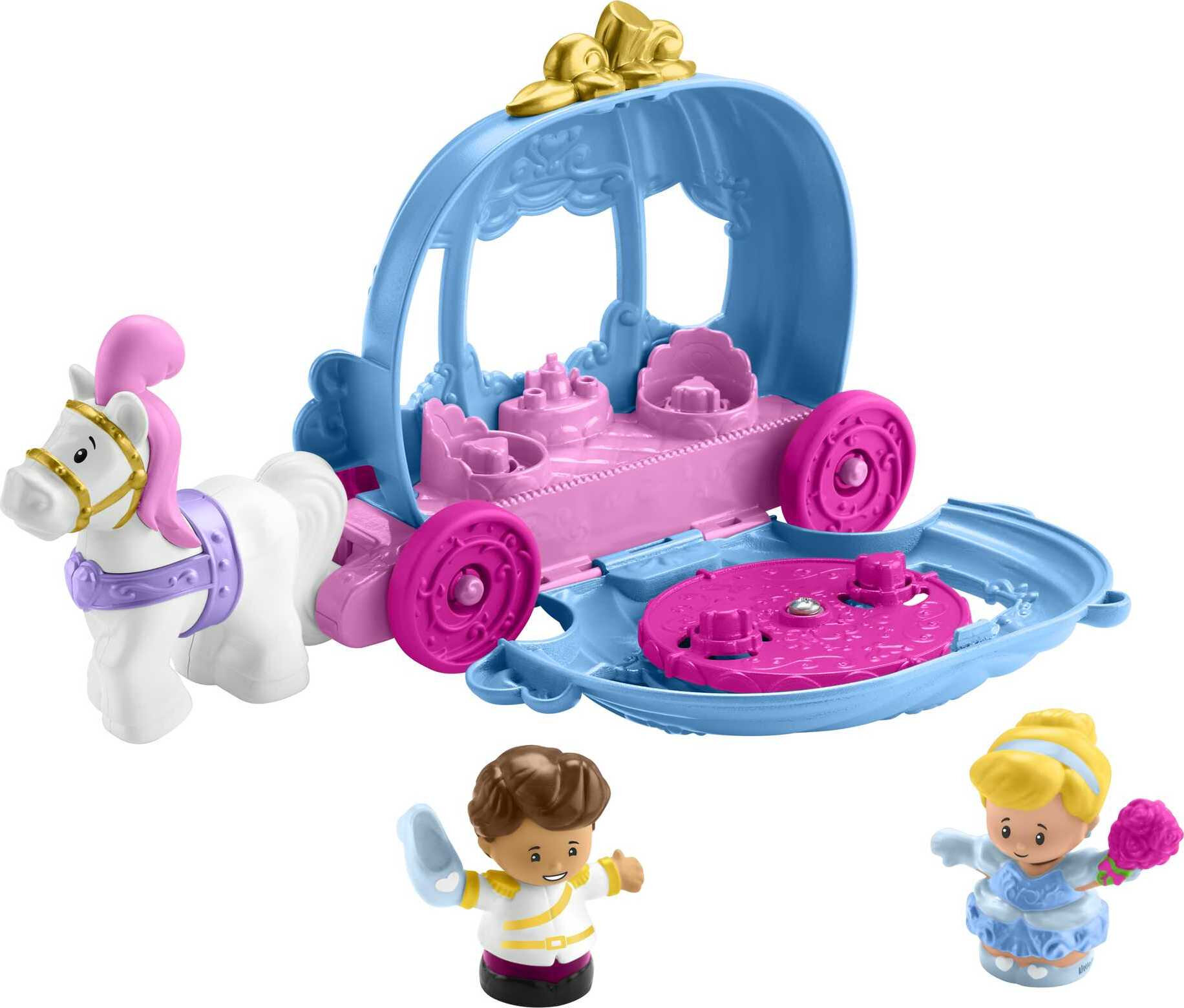 Disney Princess Cinderella’s Dancing Carriage Little People Toddler Playset with Horse & Figures - image 1 of 6