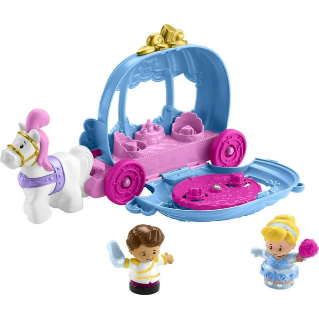 Disney Princess Cinderella’s Dancing Carriage Little People Toddler Playset with Horse & Figures