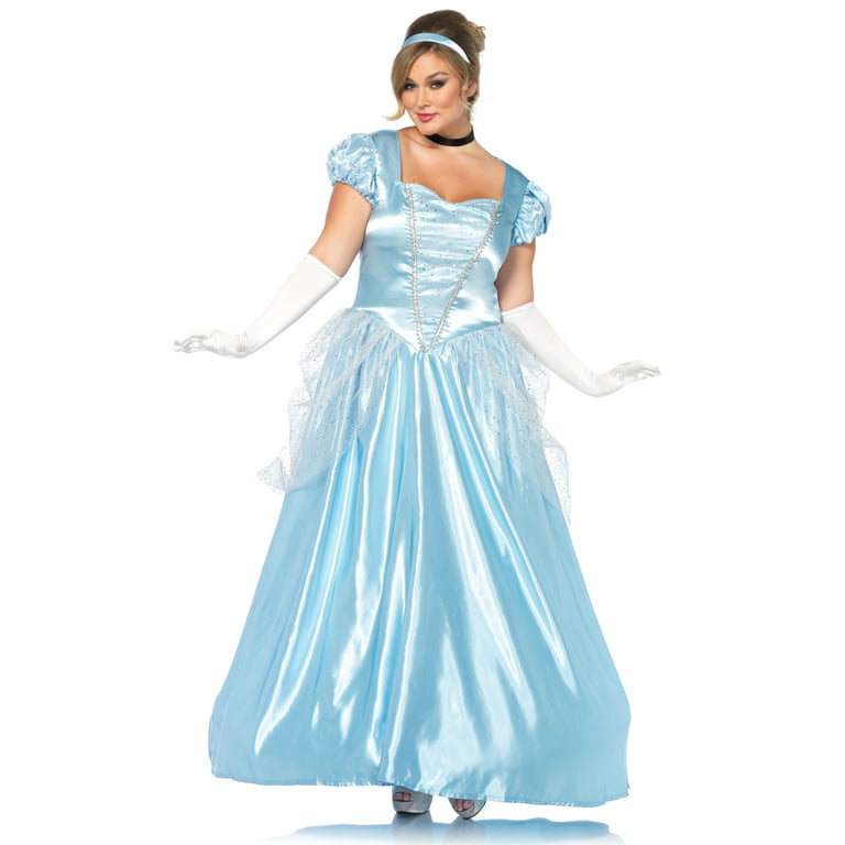 Disney Princess Classic Blue Women's Halloween Fancy-Dress Costume for  Adult, Plus Size 