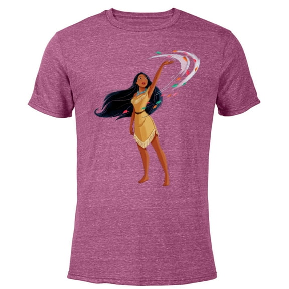 Disney Princess Classic Pocahontas - Short Sleeve Blended T-Shirt for Adults - Customized-Purple