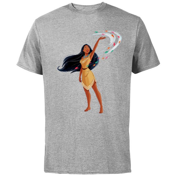 Disney Princess Classic Pocahontas - Short Sleeve Cotton T-Shirt for Adults - Customized-Athletic Heather