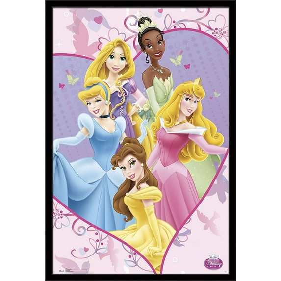 Disney Princess - Collage Wall Poster, 22.375" x 34", Framed