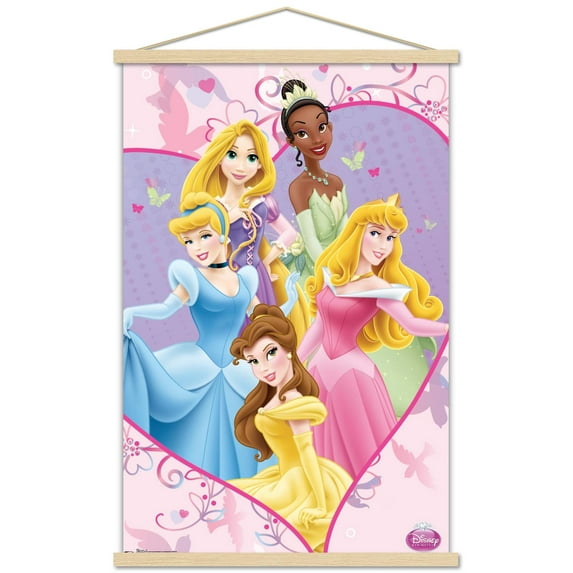 Disney Princess - Collage Wall Poster with Wooden Magnetic Frame, 22.375" x 34"