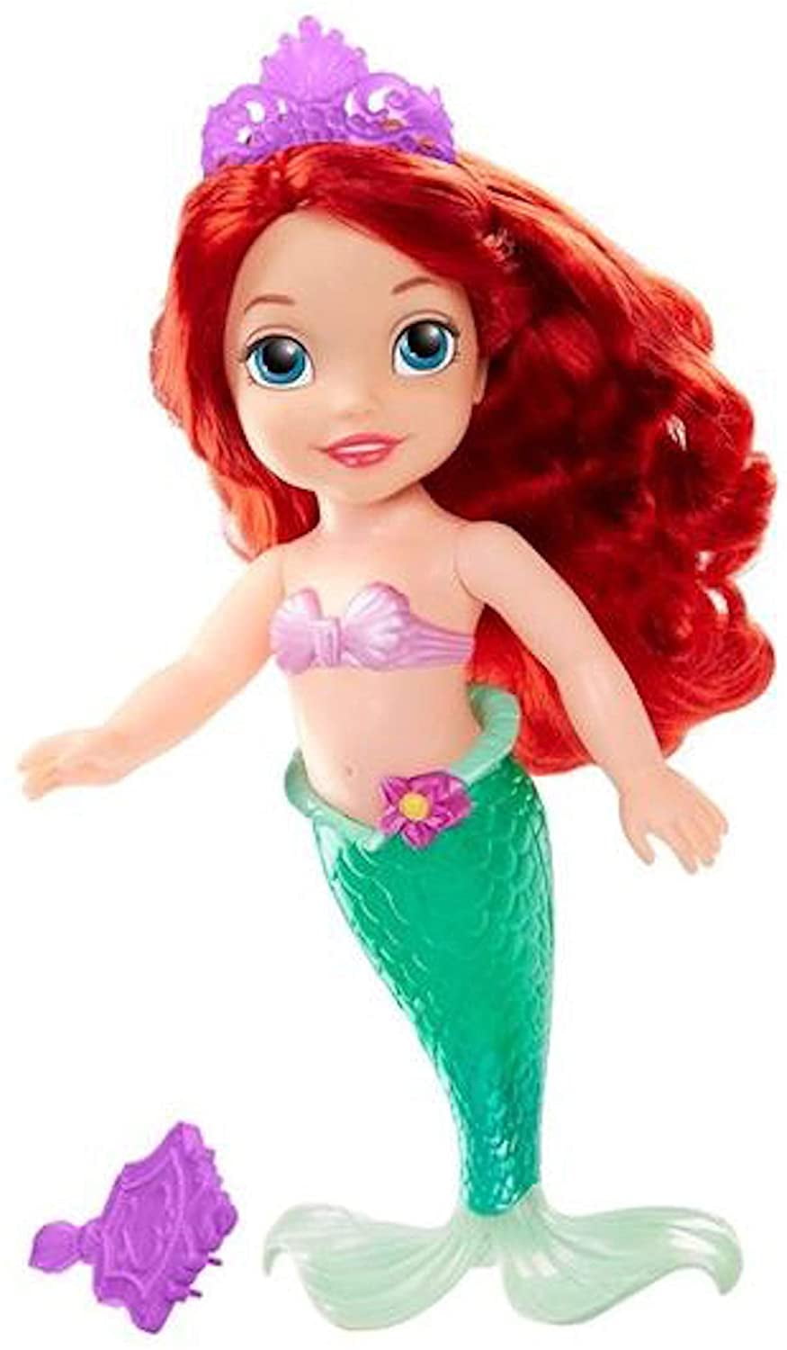 Disney Princess Ariel Little Mermaid Bathtime Doll, Green Bath Toy ...