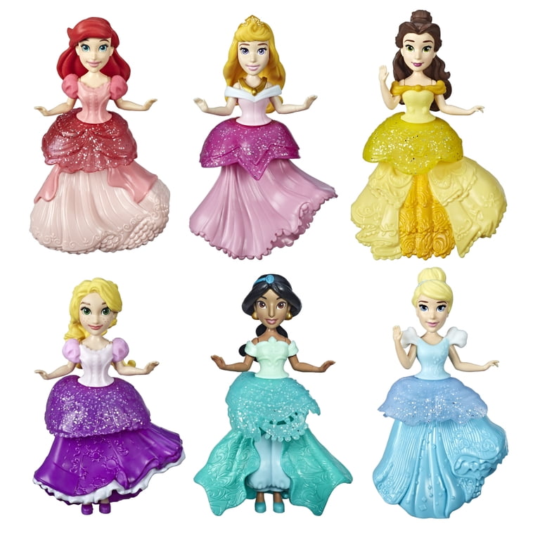 disney princess dolls with clip on dresses Huge Magiclip Disney Princesses Collection with dresses & dolls