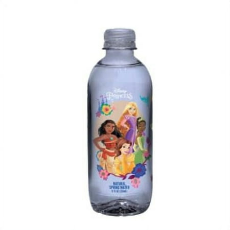 Disney Princess Collection Bottled Water - Naturally Filtered Spring Water in 12 Fl Ounce PET Plastic Bottles, Recyclable and BPA-Free, Case of 12, Artisan Picnic, by WaterCo
