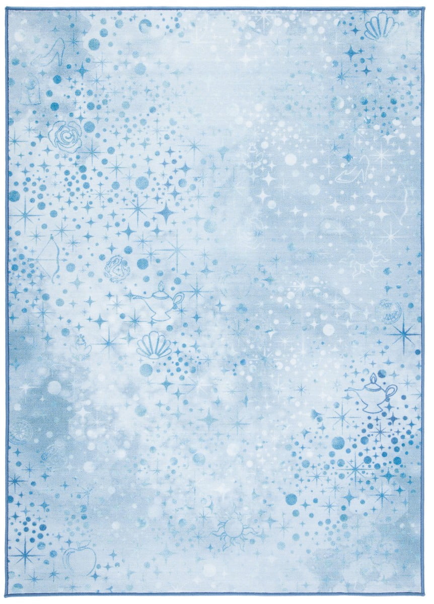 Disney Princess Collection - Iconic Area Rug, 5' x 7', Light Blue/Blue ...