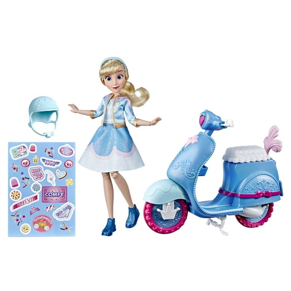 Disney Princess Comfy Squad Cinderella\'S Sweet Scooter, Includes Doll, Scooter