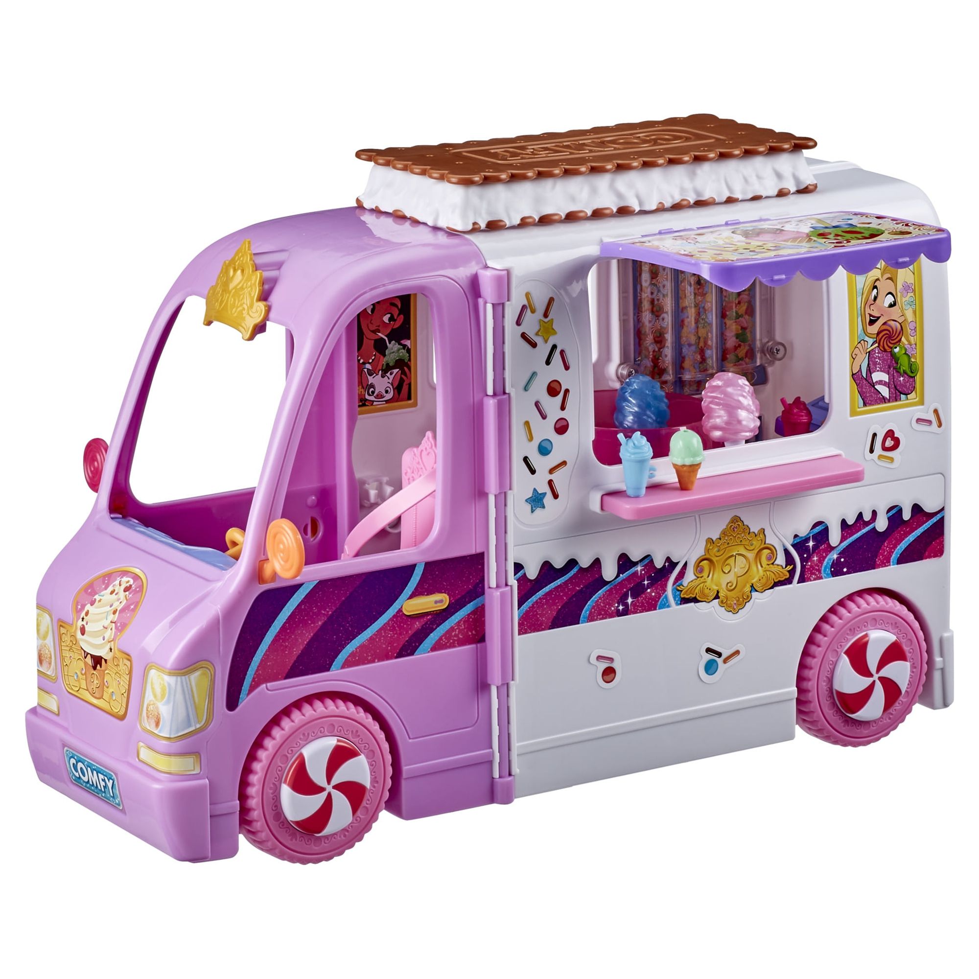 Disney Princess Comfy Squad Sweet Treats Truck Playset, 16 Accessories - image 1 of 14