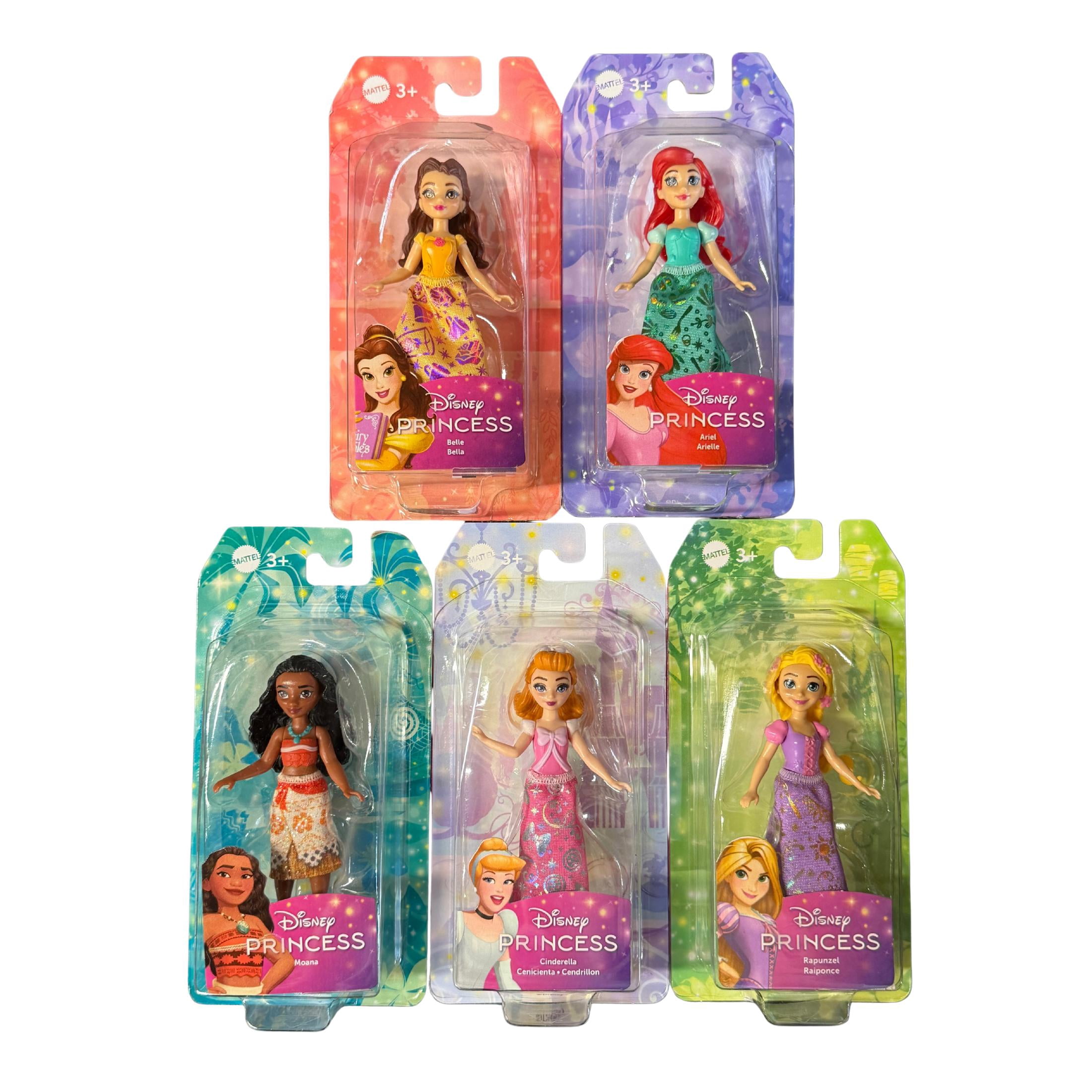 Disney Princess Core Small Doll Assortment, Set of 5, Individually ...