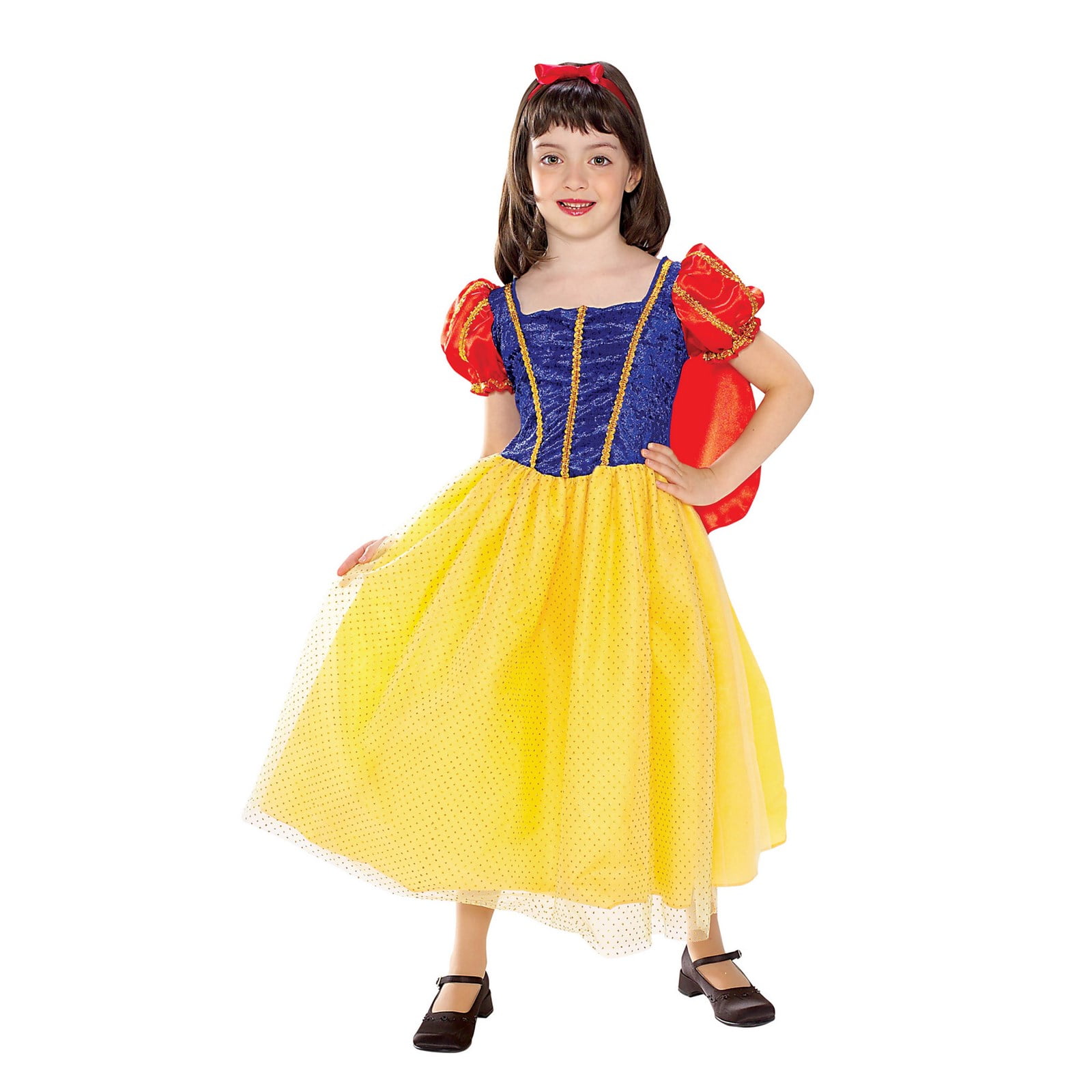 Disney Princess Cottage Snow White Princess Halloween Fancy-Dress Costume for Child, Little Girls M