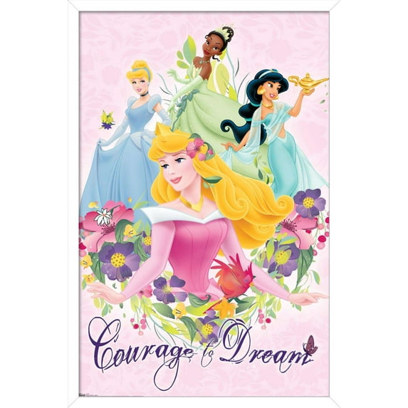 Disney Princess - Courage and Dream Wall Poster, 14.725" x 22.375", Framed