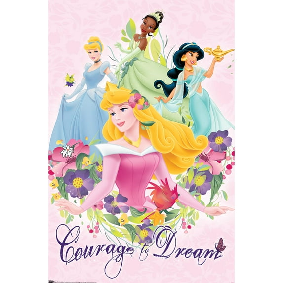 Disney Princess - Courage and Dream Wall Poster, 22.375" x 34"