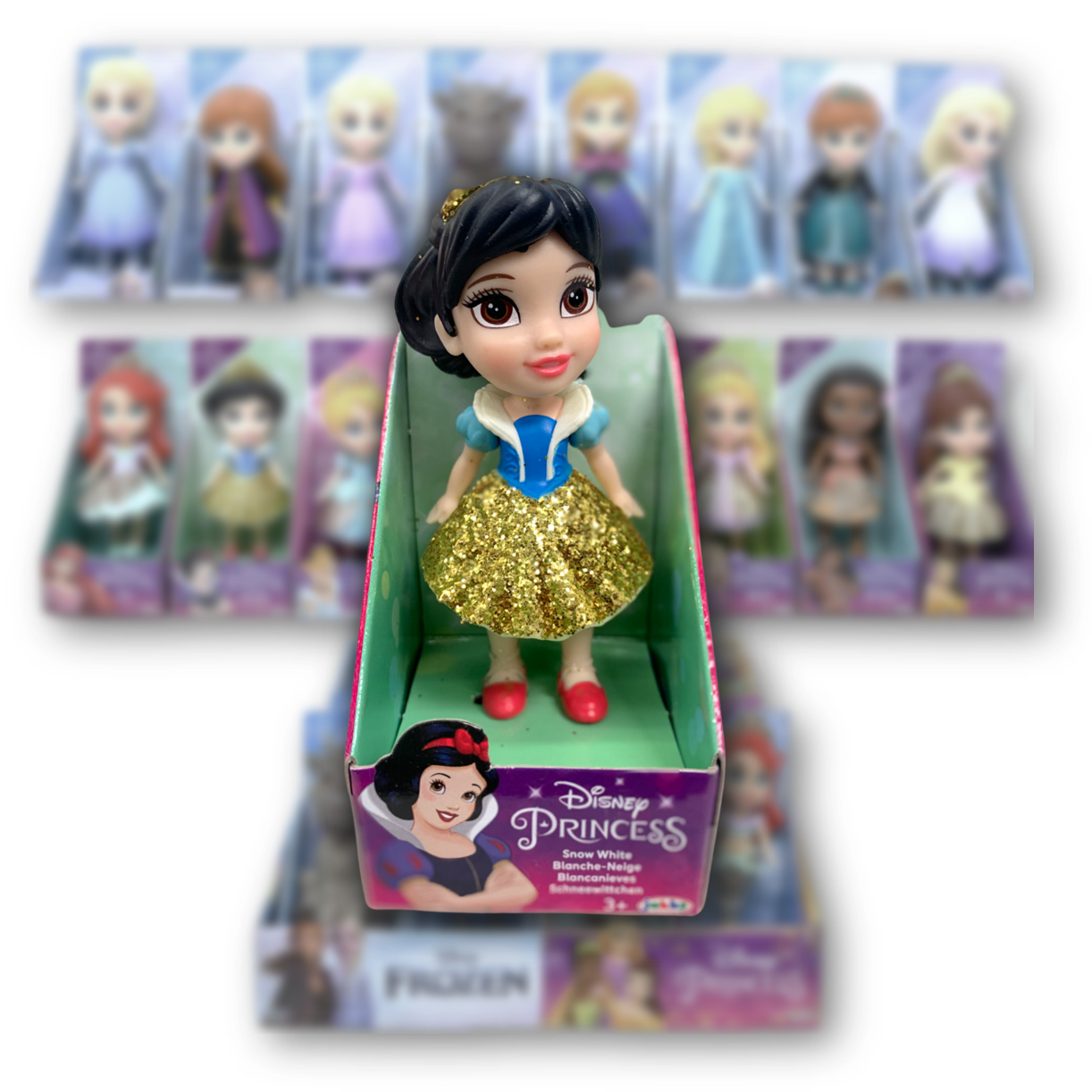 Disney Princess Cute Mini Poseable Miniature 3.5 Toddler Doll Figure SNOW WHITE Packed in Clear Display Box Walmart