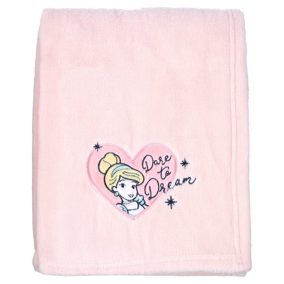 Disney Princess - Dare to Dream Super Soft Pink Cinderella Baby Blanket