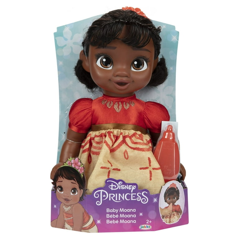 Disney Princess Deluxe 8 inch Moana Baby Doll Includes Tiara and Bottle for  Children Ages 2+ 