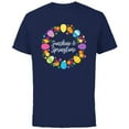 thumbnail image 1 of Disney Princess Easter Eggs Flowers Sunshine & Springtime - Short Sleeve Cotton T-Shirt for Adults - Customized-Navy, 1 of 5