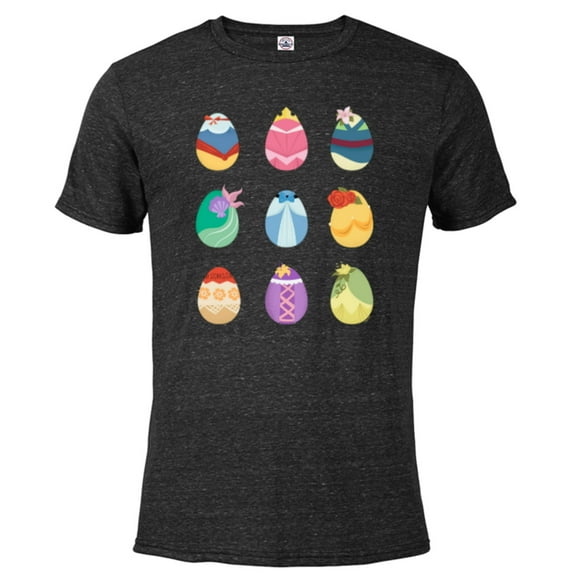 Disney Princess Easter Spring Nine Decorated Easter Eggs - Short Sleeve Blended T-Shirt for Adults - Customized-Black Snow Heather